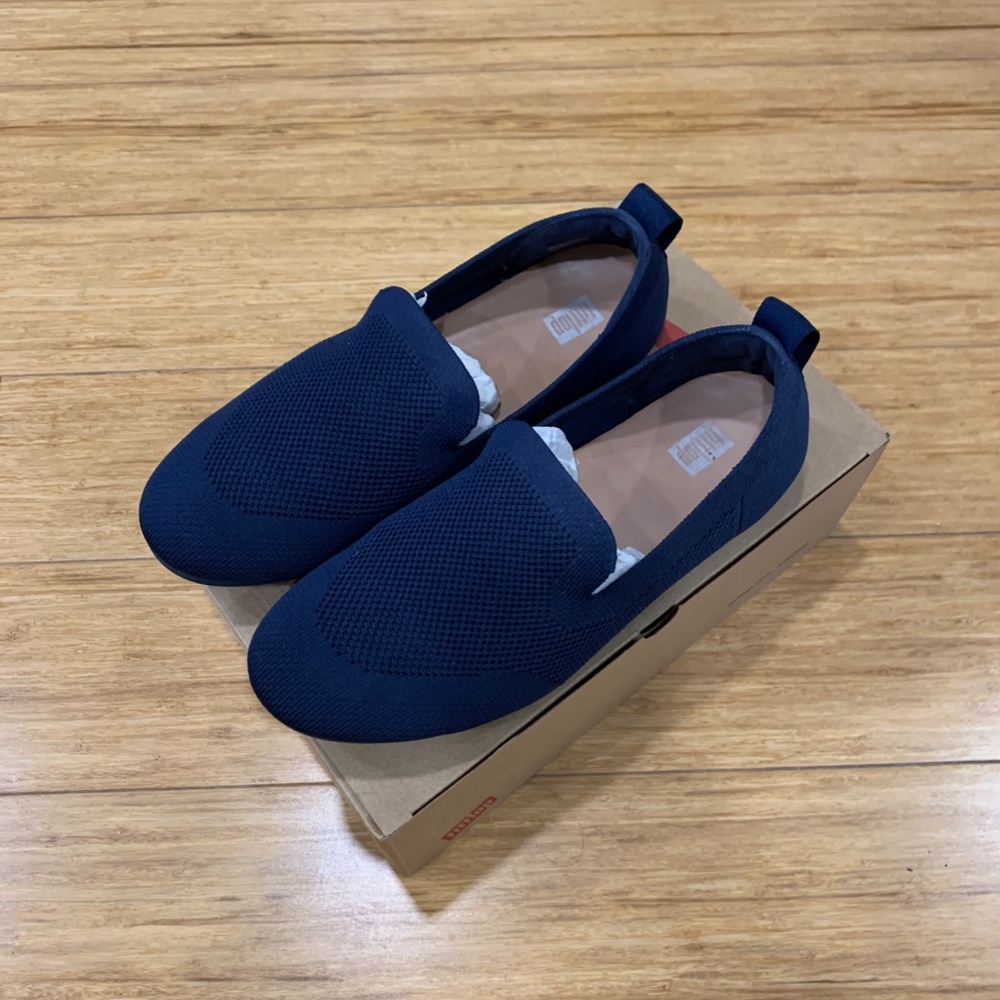 Women Allegro Multi Knit Loafer size 8.5 in Midnight Navy by Fitflop shoes - Picture 3 of 9